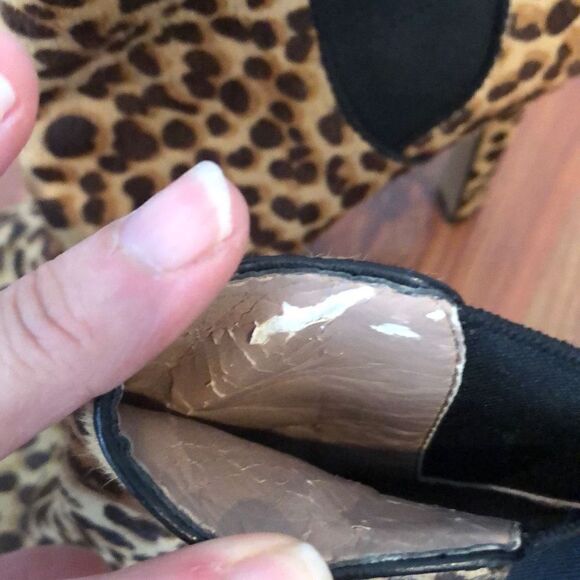Vince Camuto Leopard platform booties, high heel size 9 fur - Picture 6 of 6